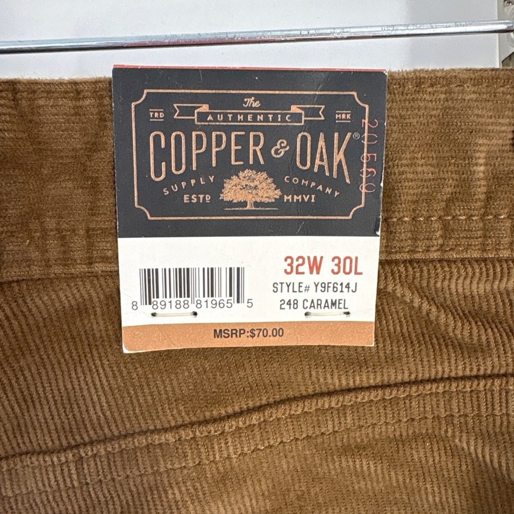 Men's Classic Tan Brown Corduroy Trousers - Picture 3 of 6
